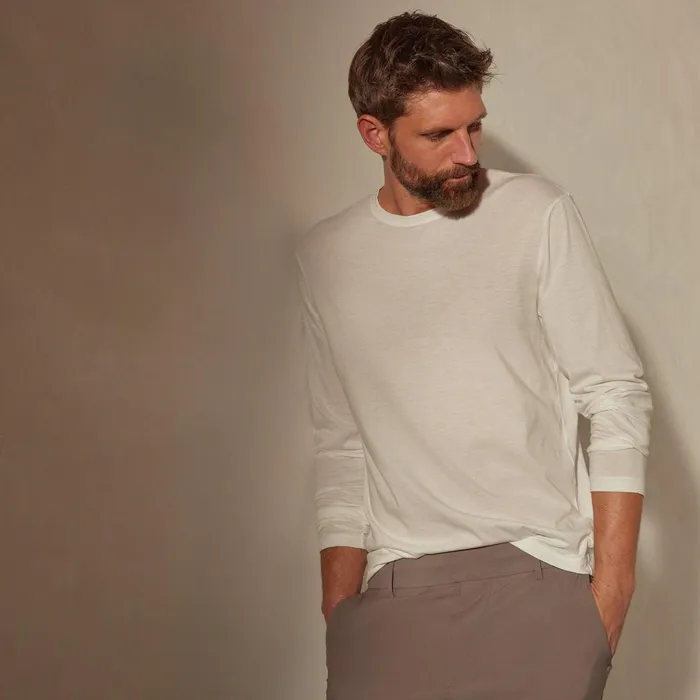 Men TShirts James Perse Luxe Lotus Jersey Crew White