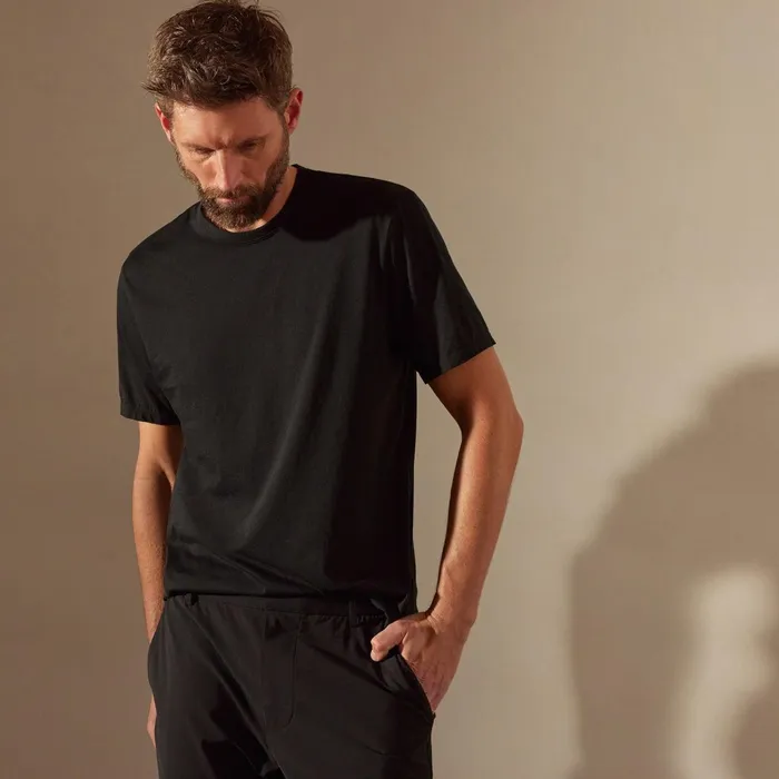 Men TShirts James Perse Luxe Lotus Jersey Tee Black