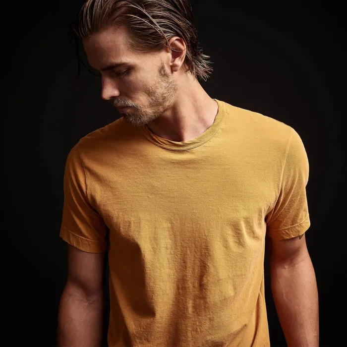 Men TShirts James Perse Short Sleeve Crew Neck Comet Pigment