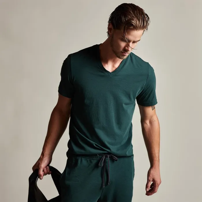 Men TShirts James Perse Short Sleeve V Neck Canopy Pigment