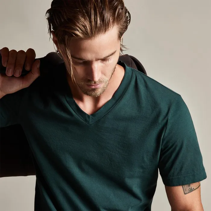 Men TShirts James Perse Short Sleeve V Neck Canopy Pigment