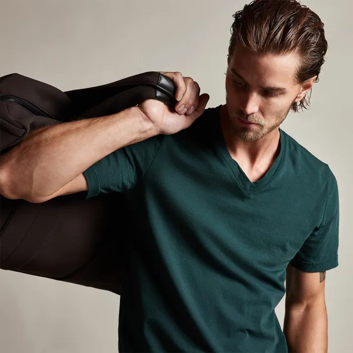 Men TShirts James Perse Short Sleeve V Neck Canopy Pigment