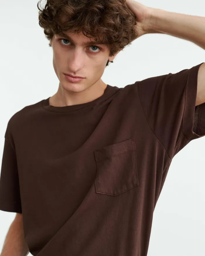 Men Tees Nili Lotan BRANDON TEE Cocoa