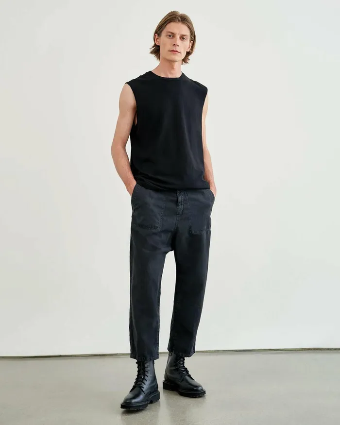 Men Tees Nili Lotan KENT TEE Jet Black