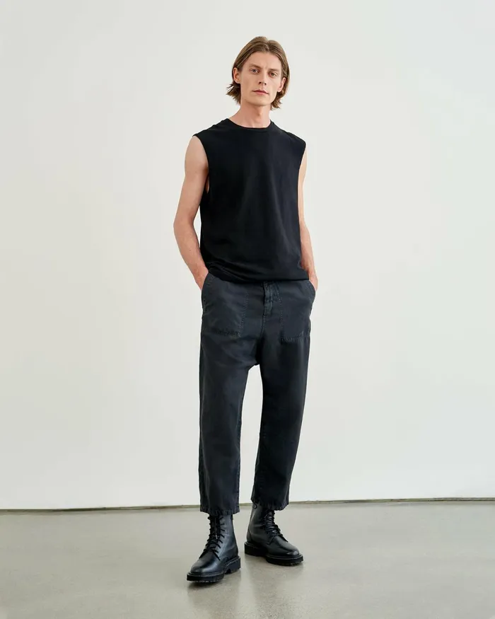 Men Tees Nili Lotan KENT TEE Jet Black