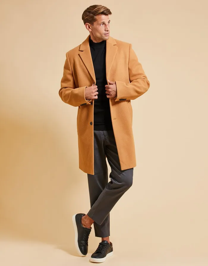Men Threadbare Luxe Camel Tailored Coat Camel Threadbare Jacket and Coats Men Threadbare Luxe Camel Tailored Coat Camel Threadbare Jacket and Coats