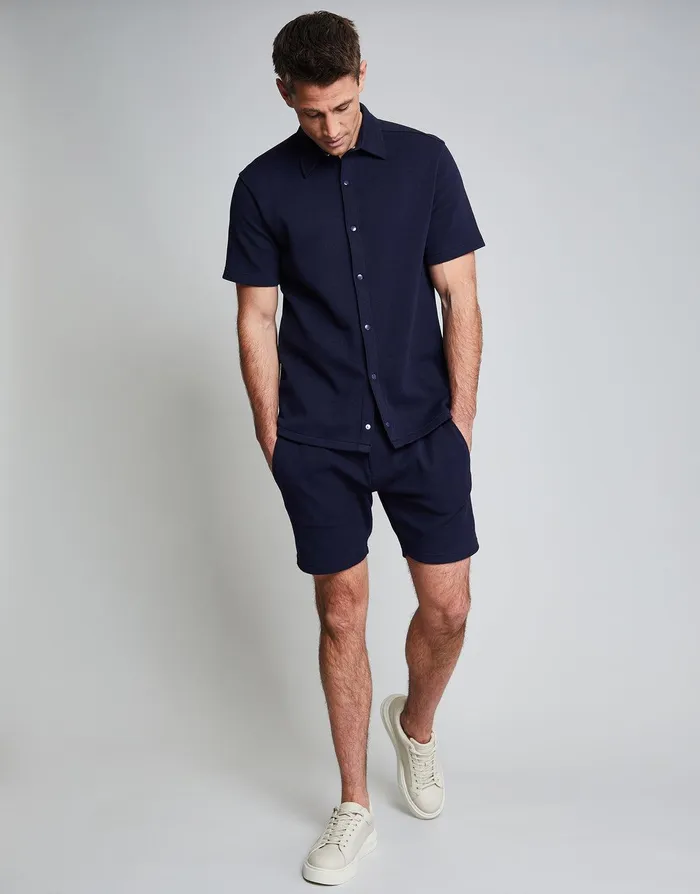 Men Threadbare Luxe Navy Jersey Short Sleeve Shirt Navy Threadbare Shirts Men Threadbare Luxe Navy Jersey Short Sleeve Shirt Navy Threadbare Shirts