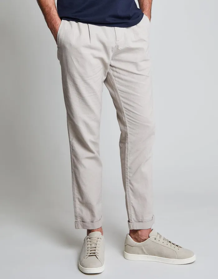 Men Threadbare Luxe Stone Linen Mix Drawstring Trousers Stone Threadbare Trousers and Cargos Men Threadbare Luxe Stone Linen Mix Drawstring Trousers Stone Threadbare Trousers and Cargos