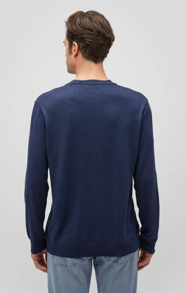 Men VNeck Sweater In Black Iris Mavi Jeans Sweaters Men VNeck Sweater In Black Iris Mavi Jeans Sweaters