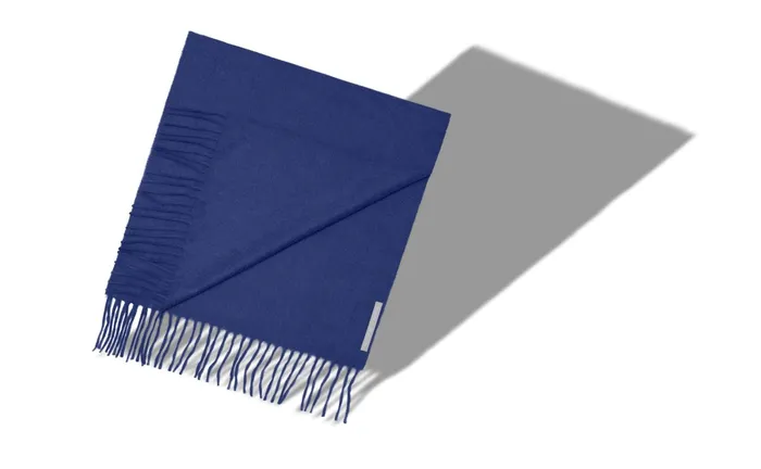 MenWomen Scarves Manolo Blahnik BARRA Blue Cashmere Scarf MenWomen Scarves Manolo Blahnik BARRA Blue Cashmere Scarf