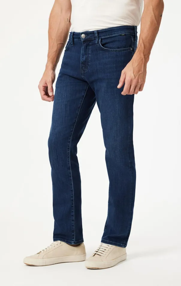 Men Zach Straight Leg In Deep Brushed Supermove Mavi Jeans Denim Men Zach Straight Leg In Deep Brushed Supermove Mavi Jeans Denim