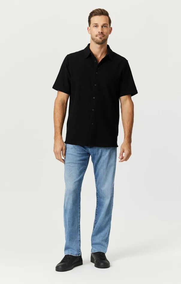 Men Zach Straight Leg In Light Tonal Brushed Supermove Mavi Jeans Denim