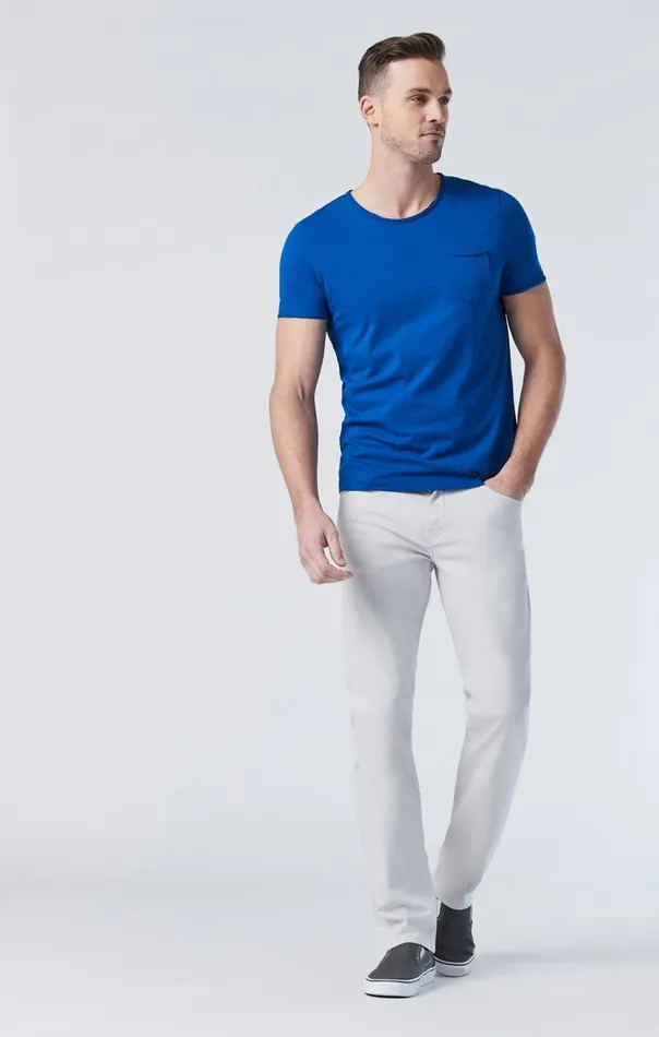 Men Zach Straight Leg In Oyster Mushroom Twill Mavi Jeans Pants