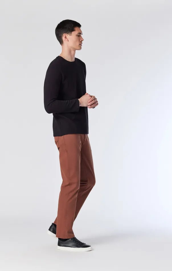 Men Zach Straight Leg Pants In Downtown Brown Twill Mavi Jeans Pants