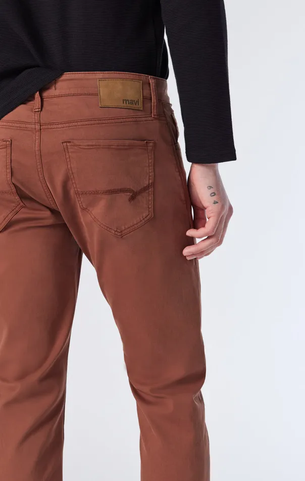 Men Zach Straight Leg Pants In Downtown Brown Twill Mavi Jeans Pants Men Zach Straight Leg Pants In Downtown Brown Twill Mavi Jeans Pants