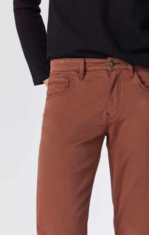 Men Zach Straight Leg Pants In Downtown Brown Twill Mavi Jeans Pants Men Zach Straight Leg Pants In Downtown Brown Twill Mavi Jeans Pants