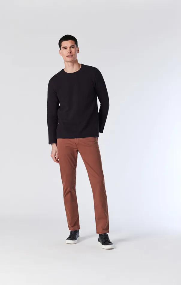 Men Zach Straight Leg Pants In Downtown Brown Twill Mavi Jeans Pants Men Zach Straight Leg Pants In Downtown Brown Twill Mavi Jeans Pants