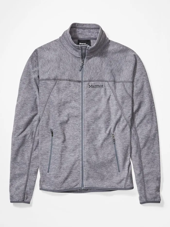 Mens Fleece Marmot Pisgah Fleece Jacket Steel Onyx