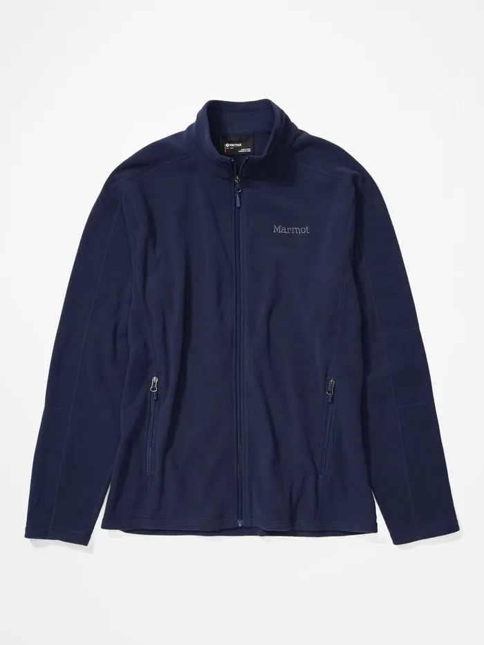 Mens Fleece Marmot Rocklin Full Zip Jacket Arctic Navy