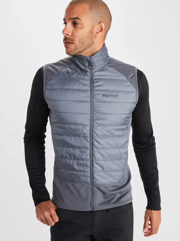 Mens Insulated And Down Marmot Variant Hybrid Vest Steel Onyx