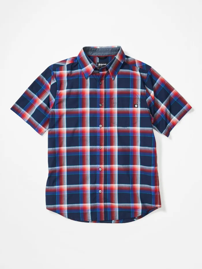 Mens ShortSleeve Shirts Marmot Meeker ShortSleeve Shirt Arctic Navy