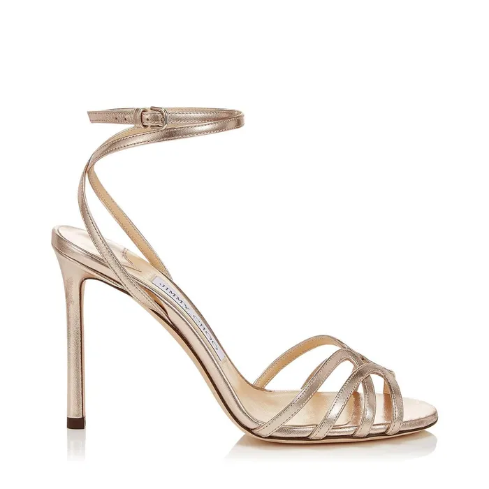 Mimi 100 Platinum Metallic Nappa Leather Wrap Around Sandals Platinum Women JIMMY CHOO Bridal Shoes Mimi 100 Platinum Metallic Nappa Leather Wrap Around Sandals Platinum Women JIMMY CHOO Bridal Shoes