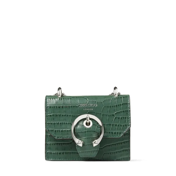 Mini Paris Cactus CrocEmbossed Leather Super Mini Bag With Metal Buckle Cactus Women JIMMY CHOO Small Leather Goods Mini Paris Cactus CrocEmbossed Leather Super Mini Bag With Metal Buckle Cactus Women JIMMY CHOO Small Leather Goods