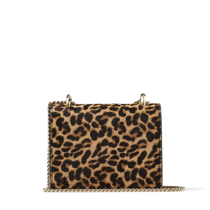 Mini Paris Natural LeopardPrint Pony Super Mini Bag With Metal Buckle Natural Women JIMMY CHOO Small Leather Goods
