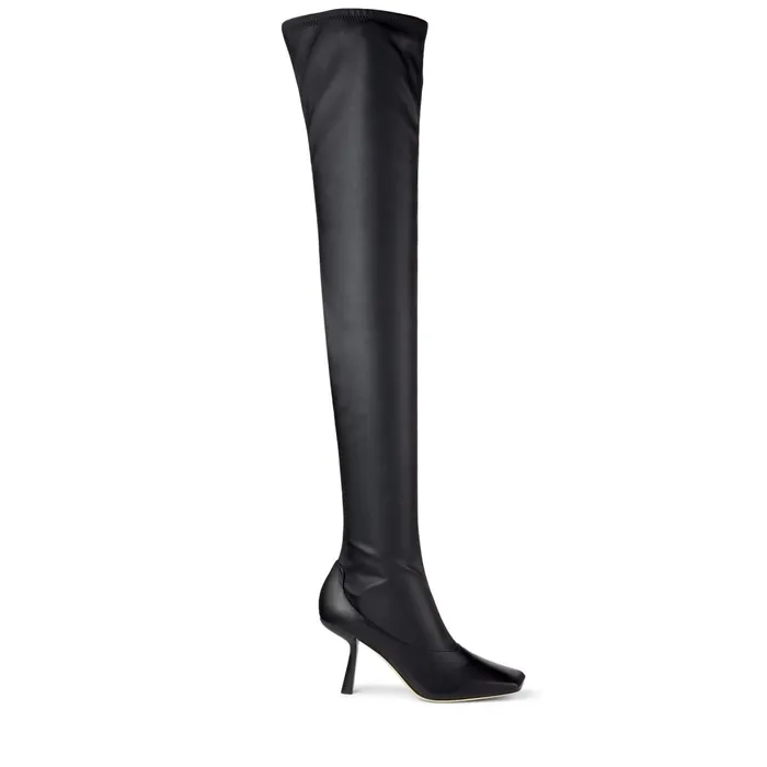 Mire 85 Black Kid Leather And Stretched Bonded Fabric OverTheKnee Boots Blackblack Women JIMMY CHOO Boots Mire 85 Black Kid Leather And Stretched Bonded Fabric OverTheKnee Boots Blackblack Women JIMMY CHOO Boots