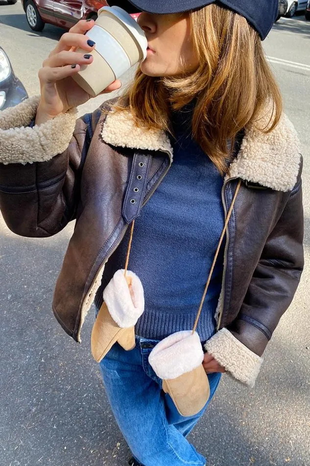 Mitten Gloves Women Subdued Accessories