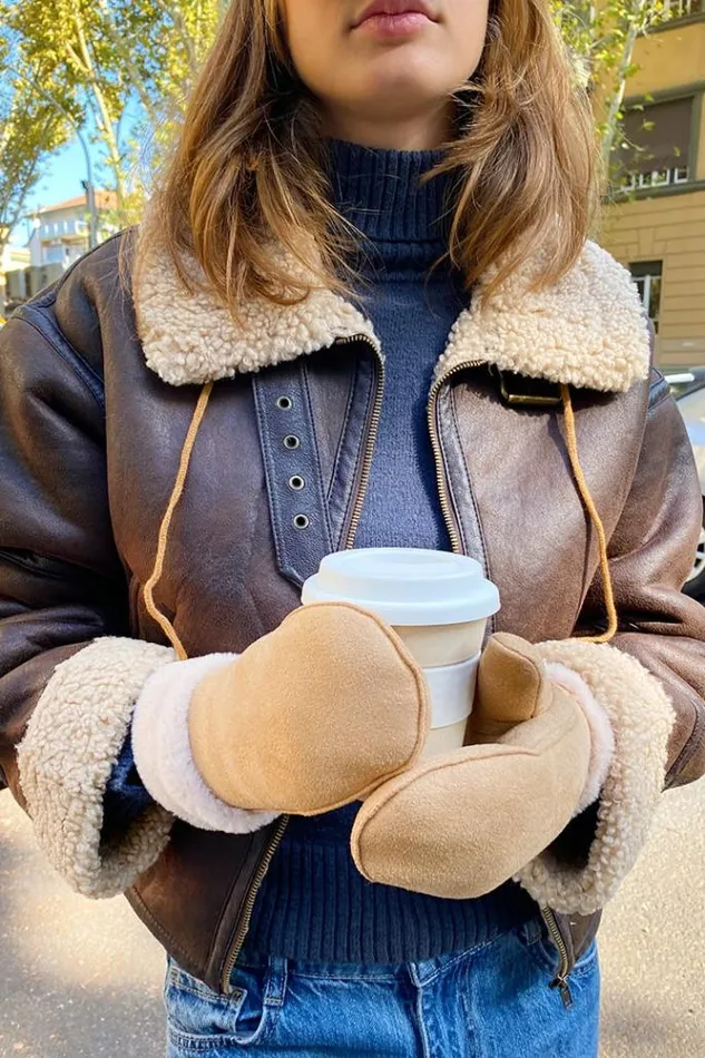 Mitten Gloves Women Subdued Accessories