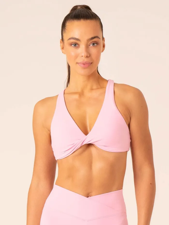 Momentum Twist Sports Bra 8211 Candy Pink Women Ryderwear Sports Bras