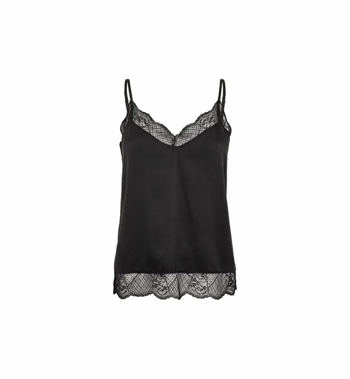 MOS MOSH Blouses and Tops MMDitte Silk Lace Top Black 8211 Women MOS MOSH Blouses and Tops MMDitte Silk Lace Top Black 8211 Women