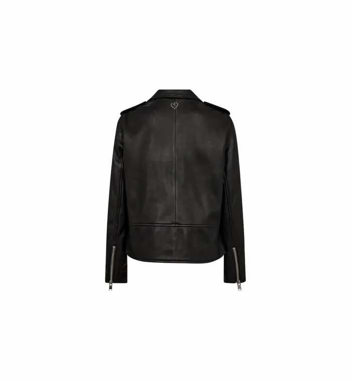 MOS MOSH Jackets and Coats MMFrances Biker Leather Jacket Black 8211 Women