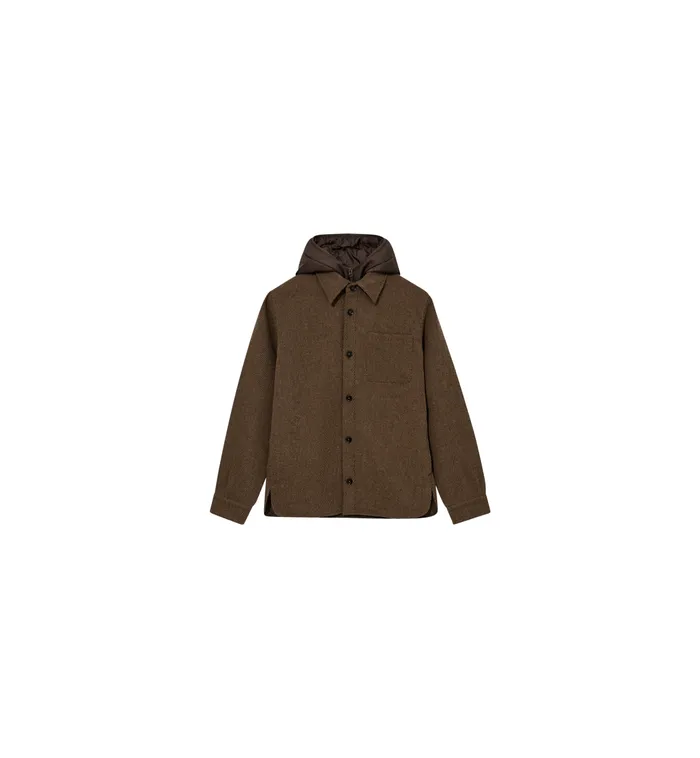 MOS MOSH Jackets MMGCompton Twill Hood Jacket Brown Latte 8211 Men MOS MOSH Jackets MMGCompton Twill Hood Jacket Brown Latte 8211 Men