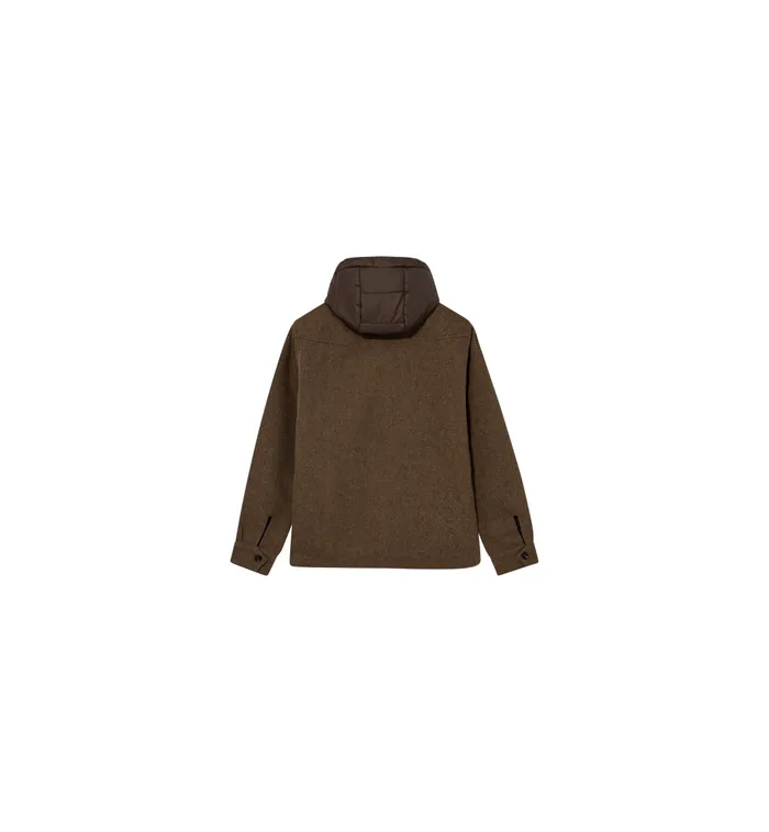 MOS MOSH Jackets MMGCompton Twill Hood Jacket Brown Latte 8211 Men MOS MOSH Jackets MMGCompton Twill Hood Jacket Brown Latte 8211 Men