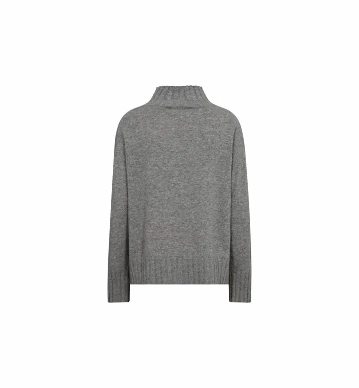 MOS MOSH Knits MMAima Cashmere Highneck Knit Sharkskin 8211 Women