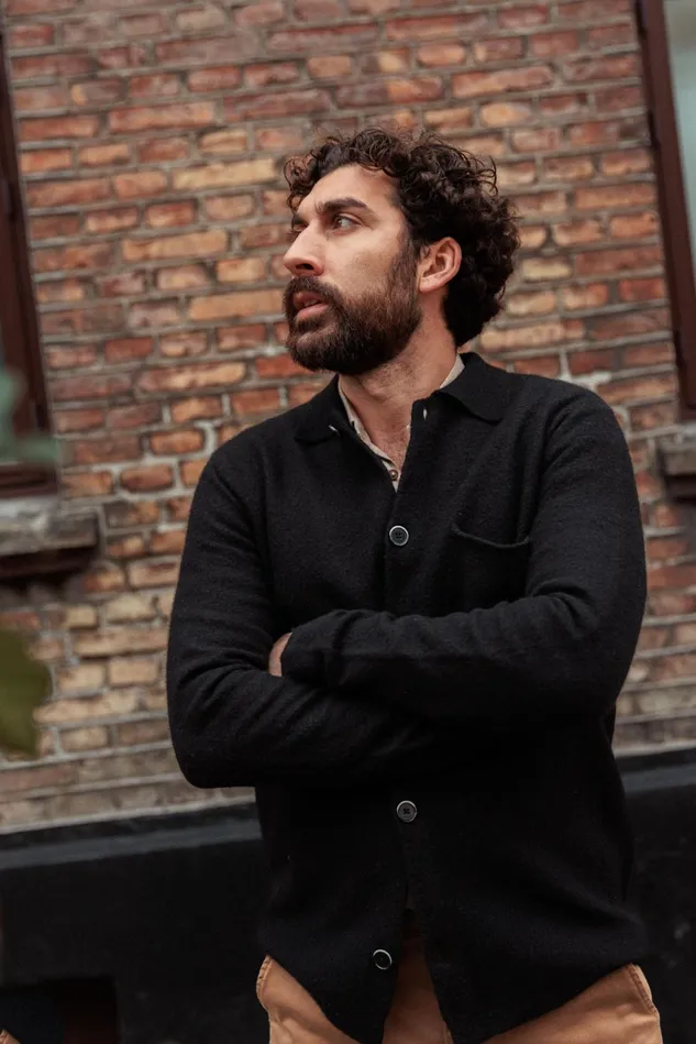 MOS MOSH Knits MMGRyan Boil Cardigan Black 8211 Men