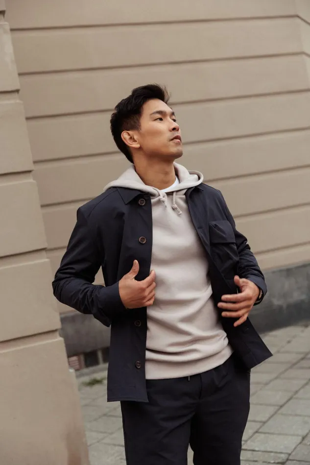 MOS MOSH Overshirts MMGComan Milo Overshirt Navy 8211 Men