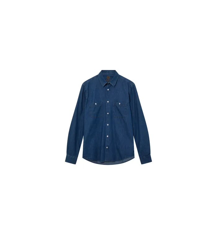 MOS MOSH Shirts MMGGibson Spring Denim Shirt Blue Denim 8211 Men MOS MOSH Shirts MMGGibson Spring Denim Shirt Blue Denim 8211 Men