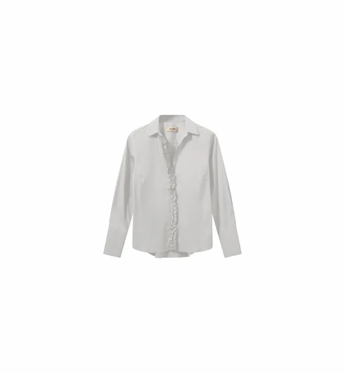 MOS MOSH Shirts MMSybel Satin Shirt White 8211 Women MOS MOSH Shirts MMSybel Satin Shirt White 8211 Women
