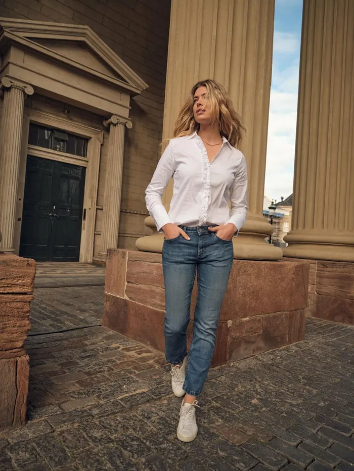 MOS MOSH Shirts MMSybel Satin Shirt White 8211 Women MOS MOSH Shirts MMSybel Satin Shirt White 8211 Women