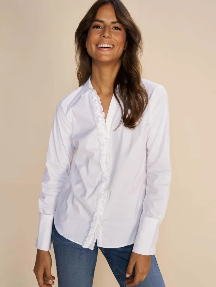 MOS MOSH Shirts MMSybel Satin Shirt White 8211 Women MOS MOSH Shirts MMSybel Satin Shirt White 8211 Women