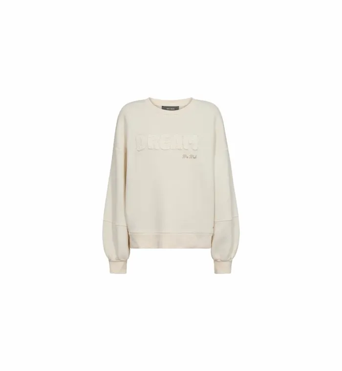 MOS MOSH Sweats MMMarit OLS Sweatshirt Ecru 8211 Women MOS MOSH Sweats MMMarit OLS Sweatshirt Ecru 8211 Women