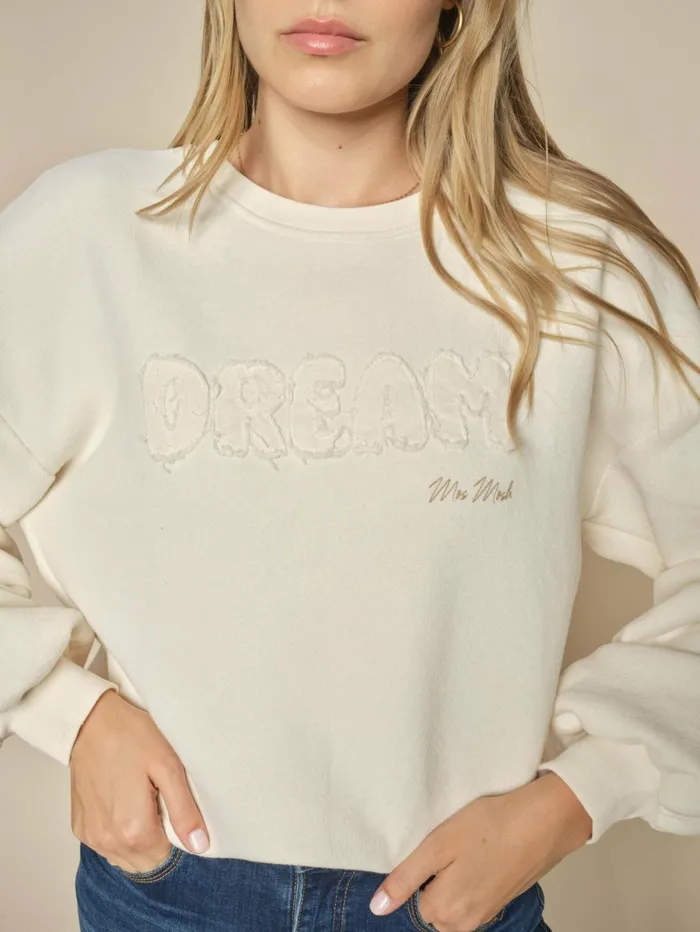 MOS MOSH Sweats MMMarit OLS Sweatshirt Ecru 8211 Women MOS MOSH Sweats MMMarit OLS Sweatshirt Ecru 8211 Women