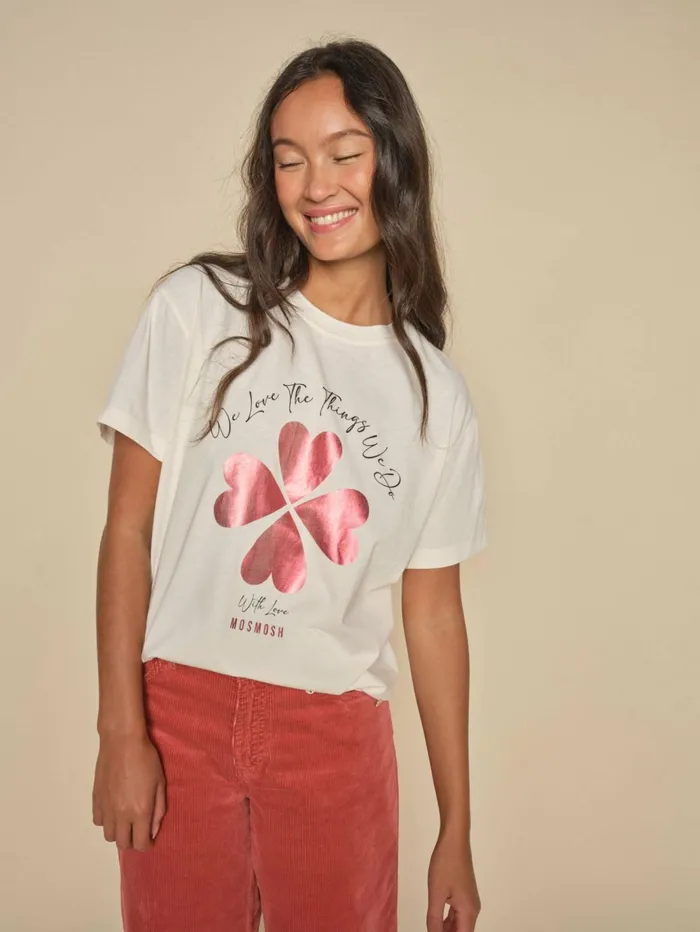 MOS MOSH Tees MMGirit OSS Tee Ecru 8211 Women MOS MOSH Tees MMGirit OSS Tee Ecru 8211 Women