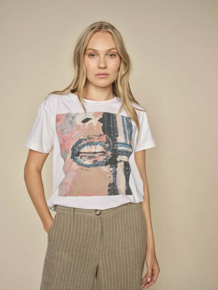 MOS MOSH Tees MMKarna OSS Tee Ecru 8211 Women MOS MOSH Tees MMKarna OSS Tee Ecru 8211 Women