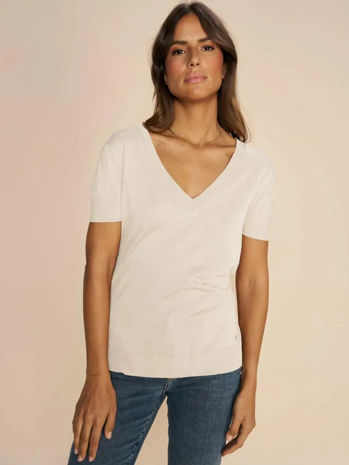 MOS MOSH Tees MMSink OSS Tee Ecru 8211 Women MOS MOSH Tees MMSink OSS Tee Ecru 8211 Women