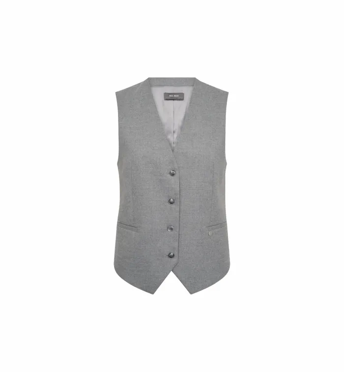 MOS MOSH Waistcoats MMElene Caia Vest Sharkskin 8211 Women MOS MOSH Waistcoats MMElene Caia Vest Sharkskin 8211 Women