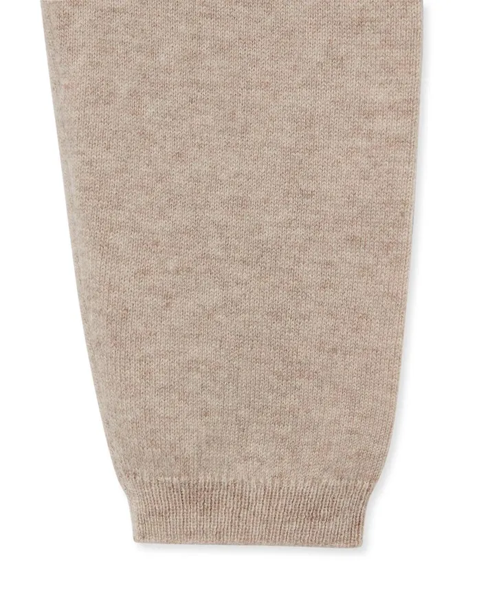 NPeal Baby Children Bear Pocket Cashmere Leggings In Light Oatmeal Brown